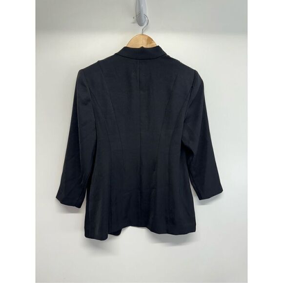 Nice+Zoe Smart Look Blazer Black Size 2 Black 3/4 Sleeve Mordern Style NEW - Picture 9 of 11